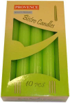 PROVENCE Table Candle Light Green 2x17cm 10pcs