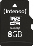 Intenso microSD-kaart Class10 8GB mlukaart