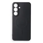 Samsung S26 FE silikoonist Mag Cover, hildik MagSafeaga (kaameraketus), must