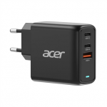 ACER 67W PD GaN laadija, 2 x USB C ja 1 x USB A, EU-plugi, 100W USB C kabel, must (jaemispakett) |