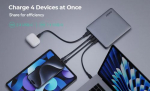 AUKEY Powerbank 100W 20000mAh 3xUSB-C PD 3.0 Mobiiltelefon Must AC, Sigaretisde Auto