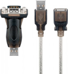 Goobay USB-RS232 seeriamuutja Mini, lbipaistev, 1,5 m