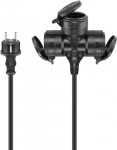 Goobay 65438 power extension 10 m 3 AC outlet(s) Outdoor Black