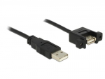 Delock 1 m 2xUSB2.0-A USB-kaabel USB 2.0 USB A must