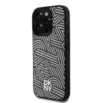 DKNY PU nahast ristumismustriline Magsafe mbris iPhone 16 Pro jaoks, elevandiluu vrv