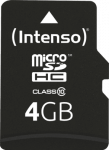 Intenso microSD-Card Class10 4GB mlukaart