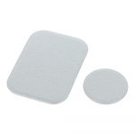 Badge for magnet car holder with leather silver