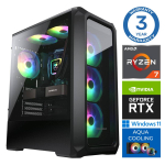 INTOP AQUA Ryzen 7 8700F 16GB DDR5 500SSD M.2 NVME RTX5050 8GB WIN11Pro