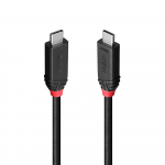 Lindy USB4 240W, Tp C, 0,5m, Must, 37000