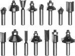 Einhell HM cutter set, 15 pieces, for routers (shank 8mm)