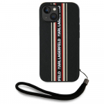 Karl Lagerfeld Etui Saffiano Athleisure Stripes Cord do iPhone 15 czerwony