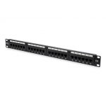 Digitus | Patch Panel | DN-91624U | Black | Category: CAT 6; Ports: 24 x RJ45; Retention strength: 7.7 kg; Insertion force: 30N max | 48.2 x 4.4 x 10.9 cm