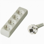 PremiumCord PP4-07 toitejuhe 7 m, 4 vooluallikat, valge