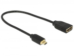 Delock HDMI kabel Ethernet A - micro D Bu/St 0.20m 3D 4K