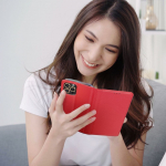 SMART CASE Book for OPPO RENO 12F red
