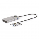 StarTech.com USB-C mitteport adapteriga, mis sisaldab ka USB-C to USB-A adapterit, kahe HDMI (4K30Hz/1080p60Hz), kolm USB-A 5Gbps, mini reisidokk, arvuti dokk, 1,3ft/40cm kaabel
