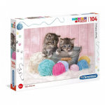 Clementoni SuperColor, Magusad Kassikutsud, Puzzle, Unisex, 6+ aastat, 104 tk