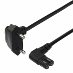 Deltaco Strvas vads CEE 7/16 - C7 leisks, 3,0m, melns
