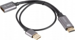 LANBERG Kabeladapter HDMI (M) - Displayport (F) 4K 20cm srmega hbevrviline