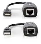Nedis USB 2.0 aktiivne pikendusjuhe | A male - A female | 50 m | Must USB1.1