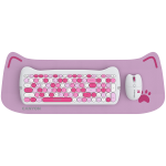 CANYON set HSET-W6 Keyboard+Mouse Kitty Edition AAA+ Wireless Pink