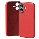 Mercury Poolsilikoonist MagSafe mbris iPhone 17 jaoks, punane
