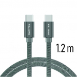 Swissten Tekstiili Kiirelaadimine 3A USB-C / USB-C andmekabel ja laadimiskaabel 1,2 m