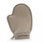 Natural loofah and cotton exfoliating glove