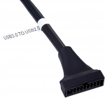 Akyga AK-CA-28 USB 19 pin (M) to USB 9 pin (F) 20 cm