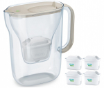 Brita Stiilne Essential veefiltriga kann 2,4 l + 4 filterpatroni, liiv