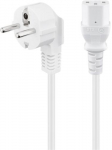 Goobay Nurksis IEC-kaabel, 3 m, valge
