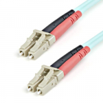 StarTech.com 1m (3ft) LC/UPC to LC/UPC OM3 Multimoodi Fibre Optika Kabel, Full Duplex 50/125m Zipcord Fibre Kabel, 100G, Madal Insertio Kaotus, LSZH Fibre Jumper Cord