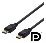 Deltaco DP-1010D DisplayPort kaabel 1 m, must