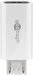Goobay 55550 kaabelsoot vahetaja USB Micro B USB C valge