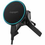 Spigen Autohoid ventilaatori restile Essential induktsioonlaadija Qi2 15W MagSafe must