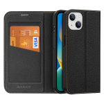 Dux Ducis Skin X2 mmekorduscase iPhone 14 Plusi jaoks magnetilise klappiga, muste