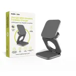 MOBILE ORIGIN 3in1 Qi2 25W UltraSlim Siduv Laadija PW36 MagSafe hilduv Space Grey