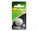 GP LITHIUM BUTTON CELL CR2450 Blister with 1 battery. 3V