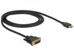 Delock DVI-kabel 18+1 St HDMI-A St 1,0m must```