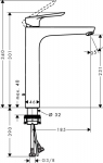 Basin mixer HANSGROHE LOGIS E 230