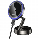 Hoco HW33 metallhall keskkonsooli autosiduhoidja traadita laadimise vimalusega, MagSafe'iga hilene, 15W