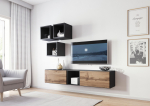 Cama MEBLE Cama elutoa mbli komplekt ROCO 8 (2xRO3 + 4xRO6) antraciit/wotan tamm