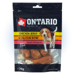 Ontario Hrgutised koertele: Kana Jerky AND Kalsium Luu, 70g