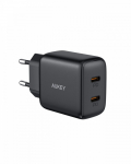AUKEY PA-R1S Mini Ultrafast Wall Charger, Black
