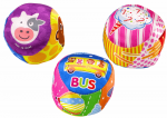 LEAN Toys Soft Ball With Rattle Colorful Ball Animals Fruits 10cm MIX