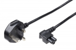 MicroConnect Power Cord UK - C5 1.8m Black Power UK Type G to C5 Angled