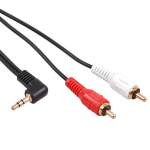 Maclean Kaabel 3,5 mm mini 2RCA 1m must MCTV-824