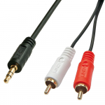 Lindy Audiokabel RCA 3,5mm/1m 2xRCA/3,5mm m/m verholtud