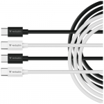 Verbatim Kaabel Sync AND Charge USB-C do C essentials 60W must / valge 2tk. 32391