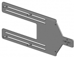 Ergonomic Solutions Kiosk straight bracket Portrait 22"" to 15"" -WHITE-